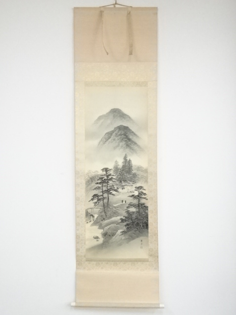 JAPANESE HANGING SCROLL / HAND PAINTED / SCENERY